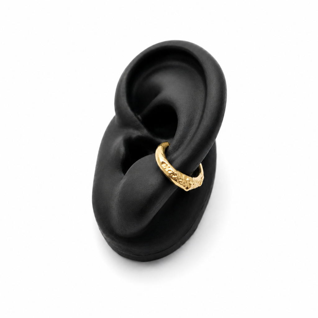 EARCUFF TEXTURA DRAGÓN DORADO